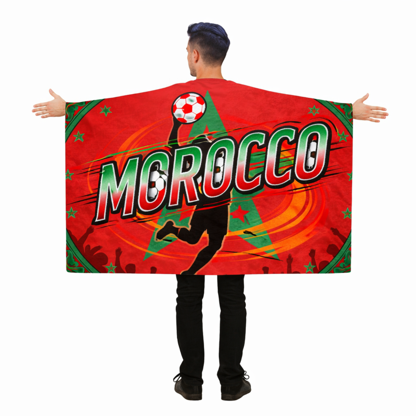 Morocco Fan Flag
